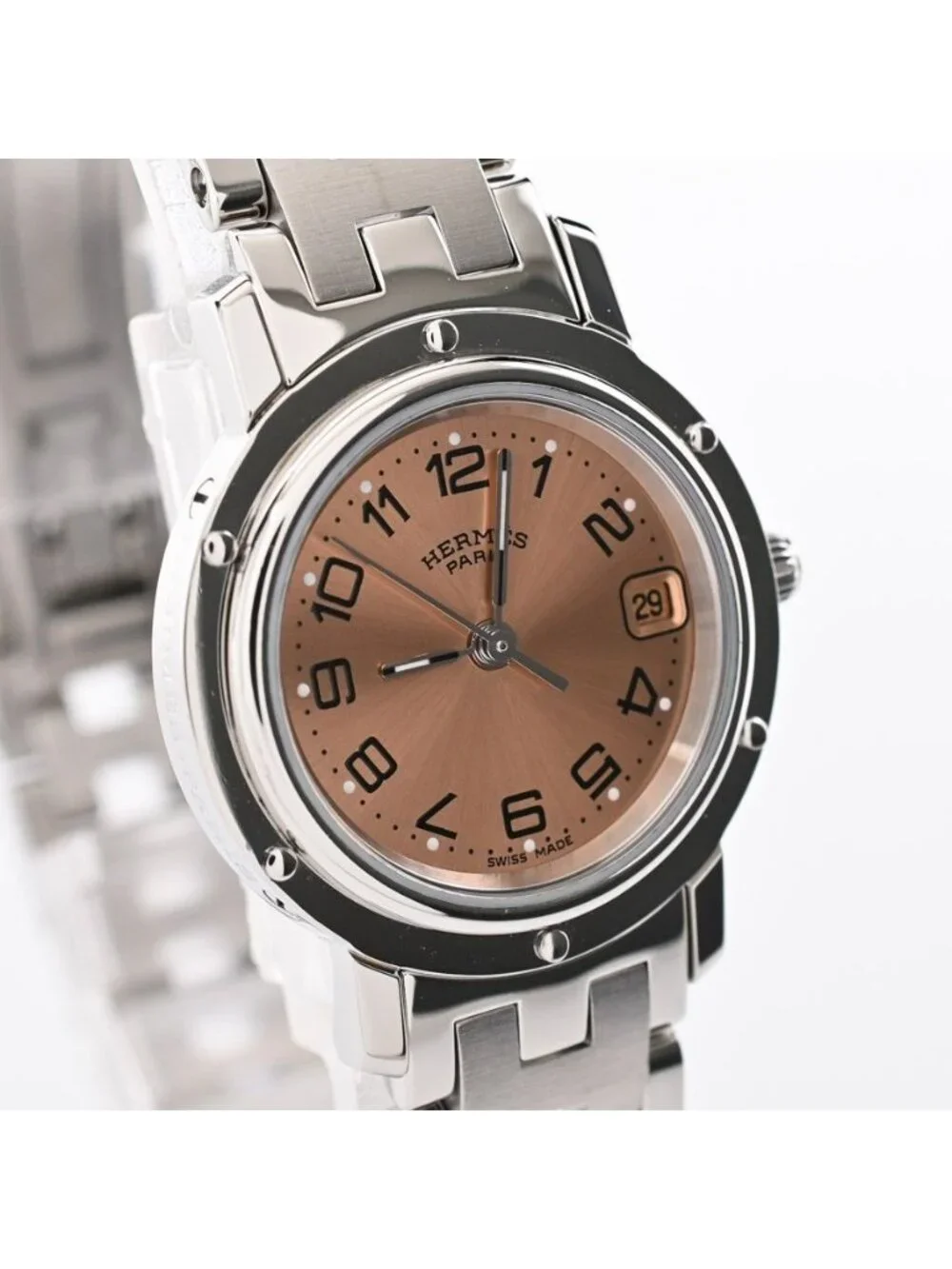 Hermes Watch Clipper Pink